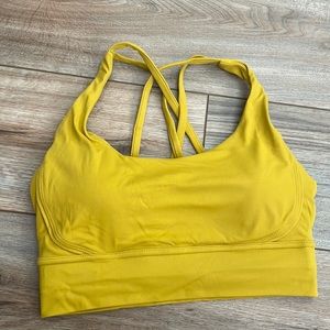 Women’s Yellow Crossback Sports Bra